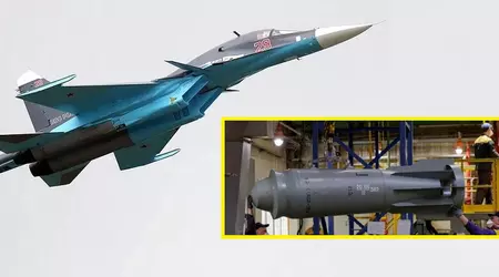 Ryssland säger att den 1,5 ton tunga FAB-1500 M54-bomben har omvandlats till en analog till den amerikanska smarta bomben JDAM-ER och den första avfyrningen från ett Su-34 stridsflygplan