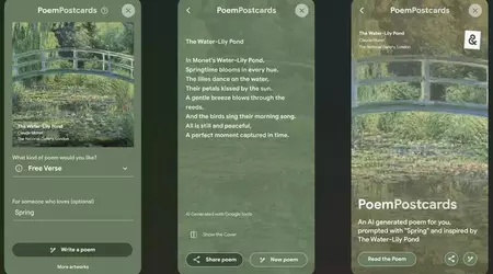 Google Arts & Culture har lärt sig hur man skapar vykort med dikter som genererats av artificiell intelligens