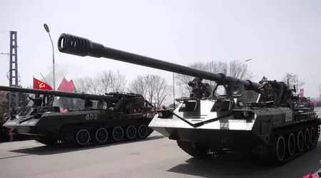 Ukrainska soldater förstör det nordkoreanska Koksan självgående artillerisystemet i Donetskregionen