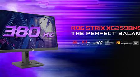 ASUS presenterar ROG Strix XG259QNS gamingmonitor med stöd för 380 Hz uppdateringsfrekvens