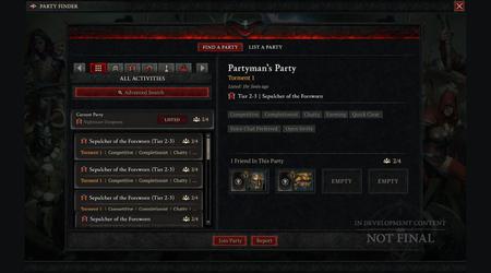 Diablo IV kommer att ha en ny funktion för att hitta spelare som kan gå med i din Party Finder-grupp med säsong 6