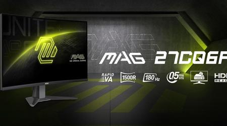 MSI MAG 27CQ6F: 27-tums böjd bildskärm med 2K-upplösning och 180Hz uppdateringsfrekvens