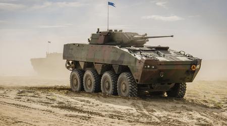 Ukrainas 44:e mekaniserade brigad fick polska Rosomak APC och tyska Leopard 1A5 stridsvagnar.