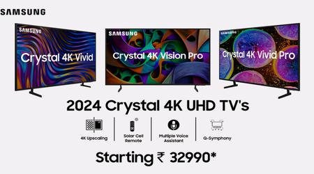 Samsung lanserar Crystal 4K TV-serien i Indien för 2024