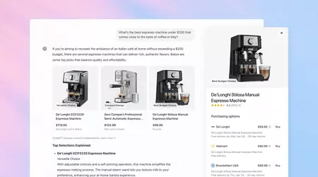 OpenAI har uppdaterat ChatGPT - nu kommer chatboten att föreslå vad man ska köpa online
