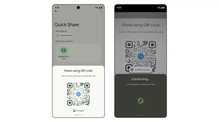 Google börjar rulla ut fildelning med QR-koder i Quick Share