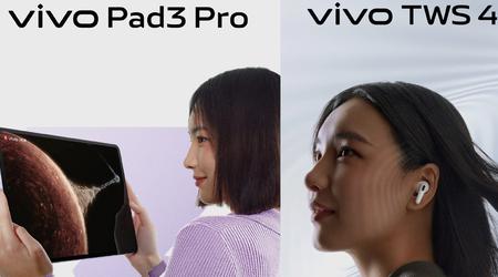 Inte bara vikbara X Fold 3 smartphones: vivo kommer den 26 mars även att visa upp surfplattan Pad 3 Pro och hörlurarna TWS med en design som påminner om AirPods Pro