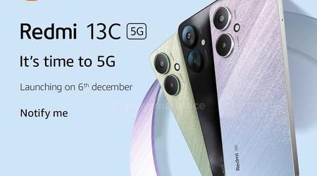 Redmi 13C 5G med MediaTek Dimensity 6100+ chip och 50 MP kamera kommer att lanseras den 6 december