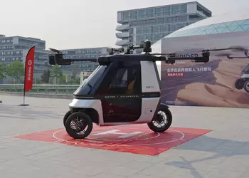 Det flygande trehjulet cykeln Kuickwheel Skyrider ...