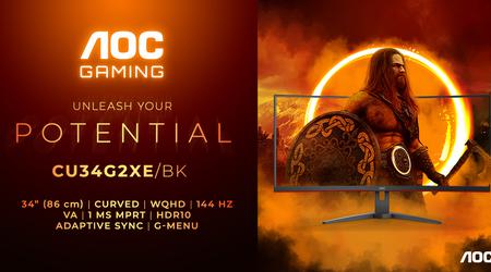 AOC Gaming CU34G2XE/BK - böjd gamingmonitor med 144Hz uppdateringsfrekvens till ett pris av £299