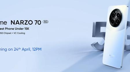 Det är officiellt: realme Narzo 70 5G med MediaTek Dimensity 7050-chip debuterar den 24 april