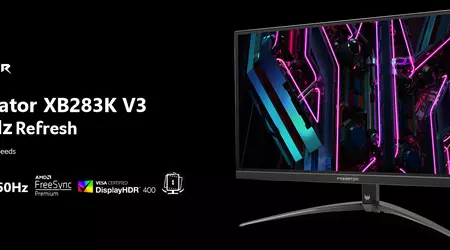 Acer Predator XB283K V3: 150 Hz 4K-spelskärm för 499 USD