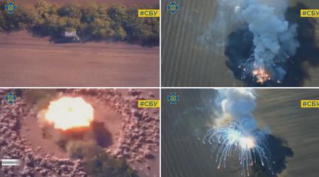 HIMARS förstörde ett ryskt TOS-1A tungt eldkastarsystem med termobariska missiler som kan bränna områden på 40.000 kvm