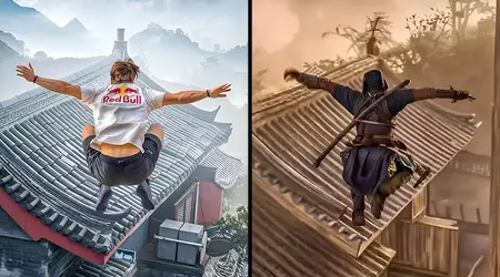Tänk inte på att göra det igen! Parkourteamet från Red Bull Gaming återskapade farliga stunts från Assassin's Creed: Shadows