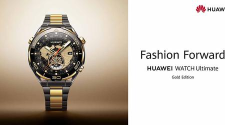 Huawei Watch Ultimate Gold Edition: smartklocka med boettelement i guld, safirglas och titanarmband för 2999 euro