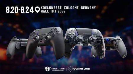 Hexgaming visar kontroller för professionella spelare på Gamescom 2025