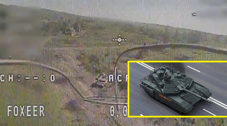 Ukrainska FPV-drönare träffade rysk moderniserad T-90M stridsvagn värd 2,5 miljoner dollar eller mer