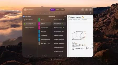 Optimerad prestanda: OneNote fungerar nu på Apples Vision Pro-headset