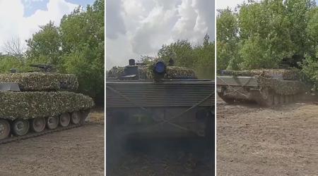 Ukrainas väpnade styrkor visade för första gången den tyska Leopard 2A4 stridsvagnen med Barracuda MCS kamouflagesystem