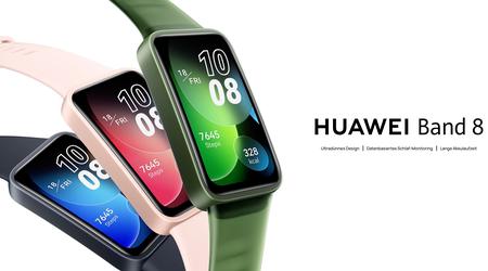 Huawei Band 8 med AMOLED-skärm, SpO2-sensor, batteritid på upp till 14 dagar och ett pris på 59 euro debuterade i Tyskland
