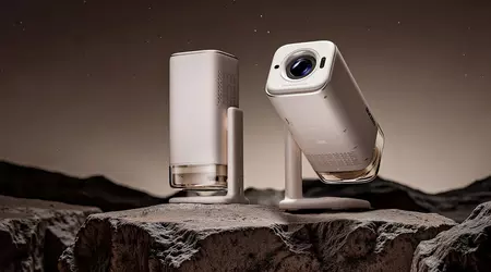 Aurzen BOOM Air - bärbar projektor med Dolby Audio, Google TV och 110° svängbar plattform