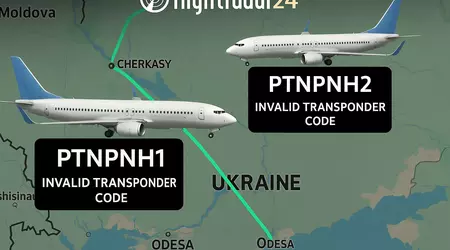 Civila flygplan med PTNPNH-koder som är stötande för Putin flyger på himlen över Ukraina