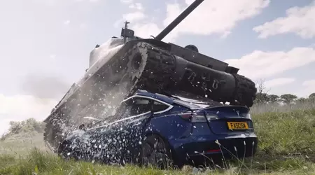Video: Andra världskrigets veteran krossar Tesla Model 3 med en Sherman-tank