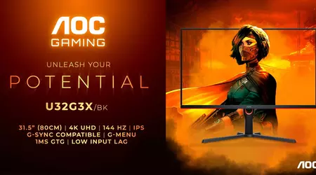 4K UHD, 144 Hz-skärm och HDMI 2.1 för 650 £ - AOC Gaming U32G3X/BK-monitor tillkännagiven
