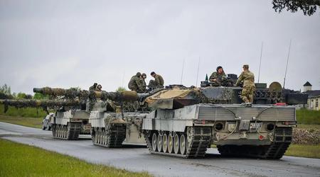 Ukrainas väpnade styrkor visar en sällsynt video av en tysk Leopard 2A6 stridsvagn som opererar på frontlinjen