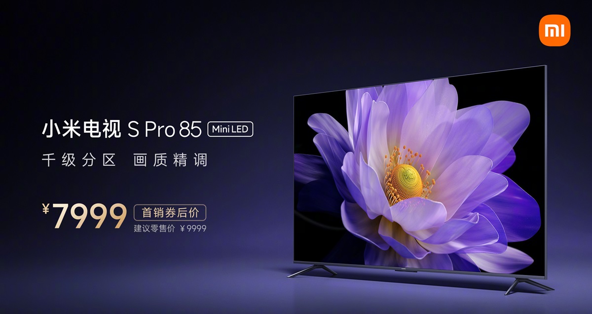 Xiaomi TV S Pro 85 - stor Mini LED-TV med 4K ULTRA HD, 144Hz och HDMI 2.1-stöd till ett pris av $ 1100