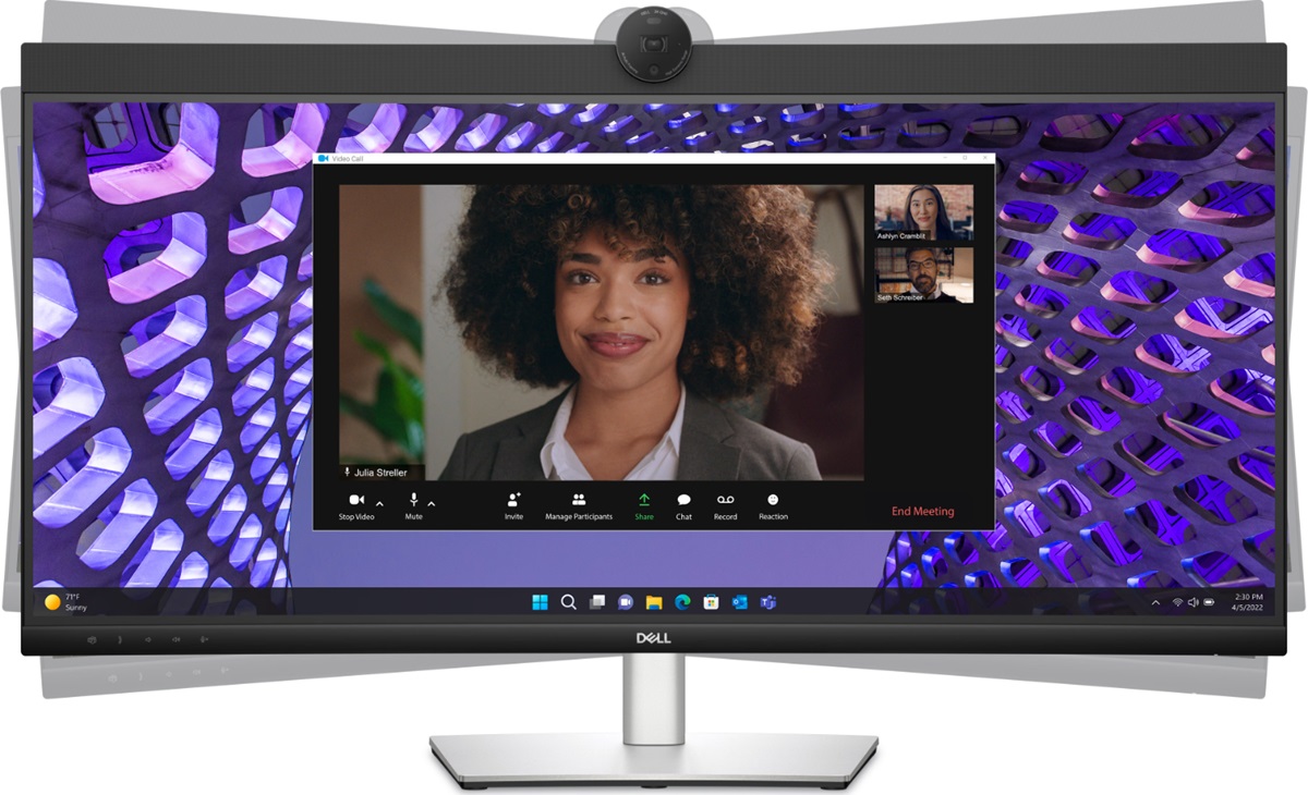 Dell har presenterat en böjd WQHD-skärm med internetåtkomst och 90W snabbladdning till ett pris av 950 USD
