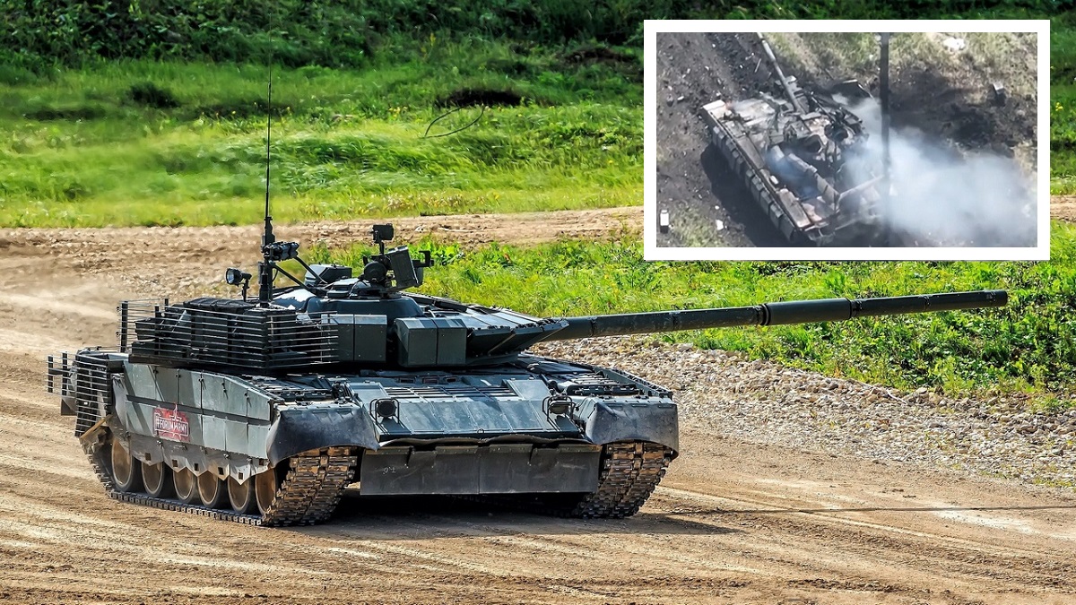 Ukrainska attackflygplan förstör rysk uppgraderad T-80BVM stridsvagn