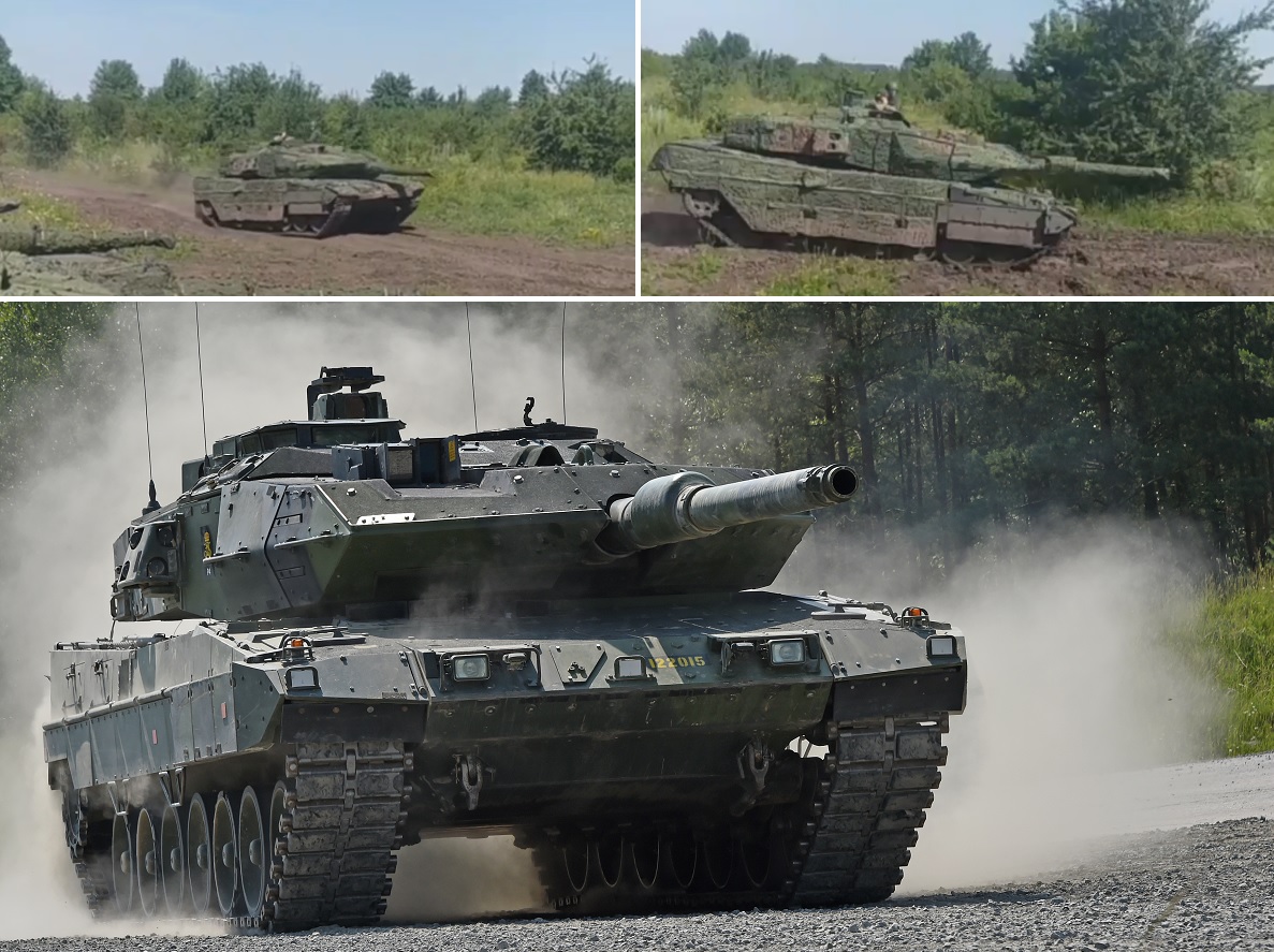 Ukrainas väpnade styrkor visar första videon av svenska Stridsvagn 122