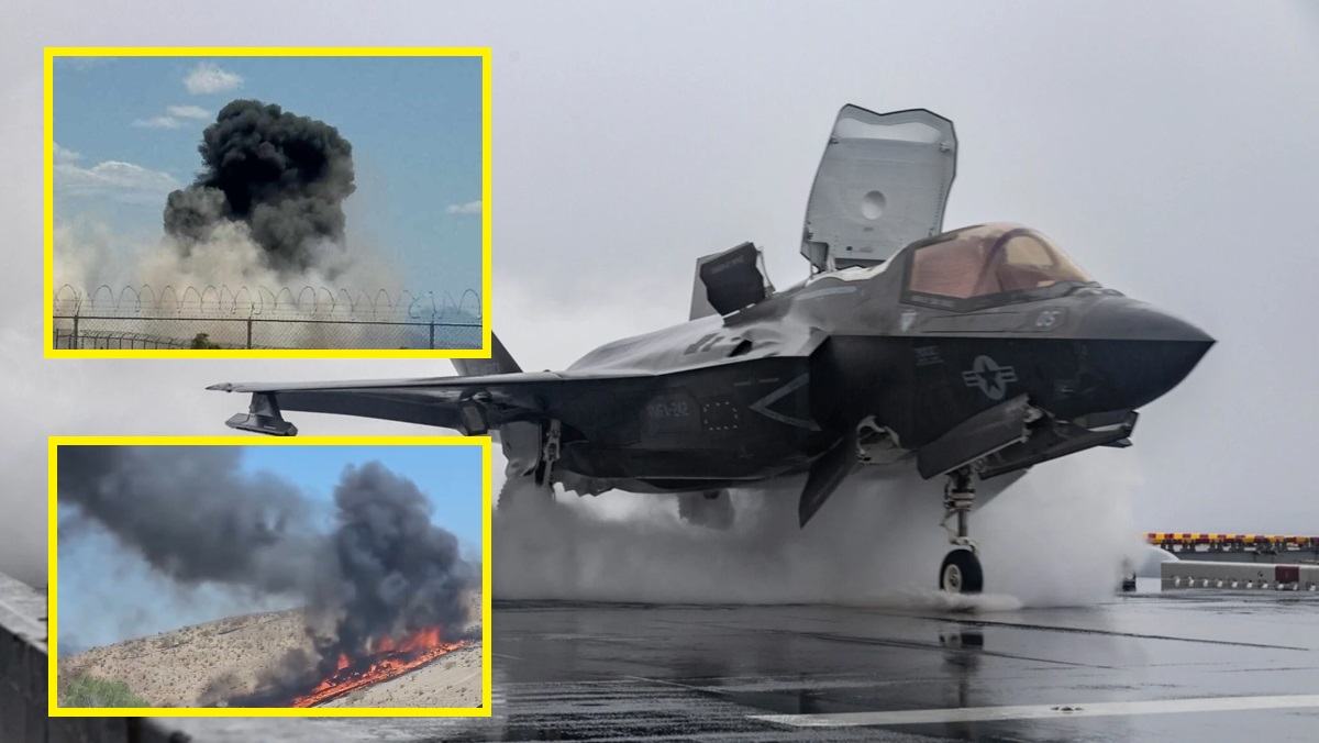 Testflygplanet F-35B Lightning II kraschade i USA - piloten förd till sjukhus med allvarliga skador
