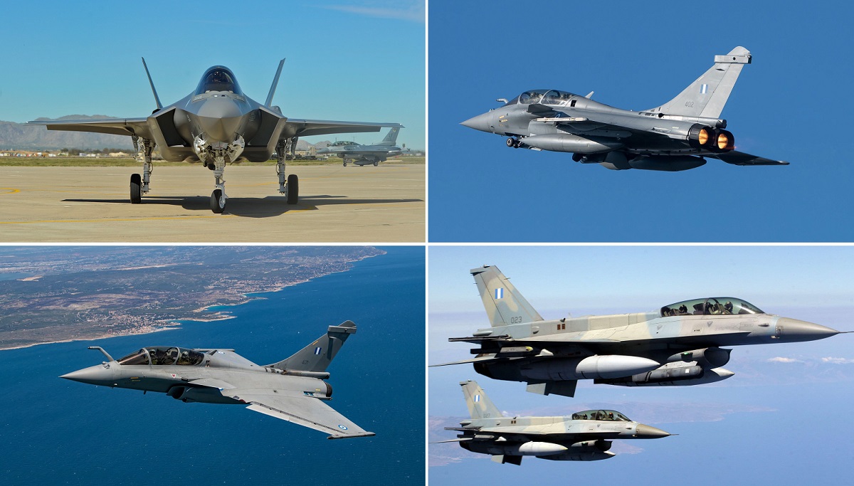 Grekland köper 24 Dassault Rafale, uppgraderar 58 F-16 Fighting Falcon och vill köpa upp till 48 F-35 Lightning II stridsflygplan