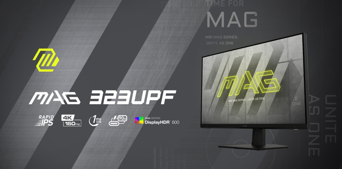 MSI MAG 323UPF - 4K-skärm med uppdateringsfrekvens upp till 160Hz, HDMI 2.1 och DisplayPort 1.4 till ett pris av $800