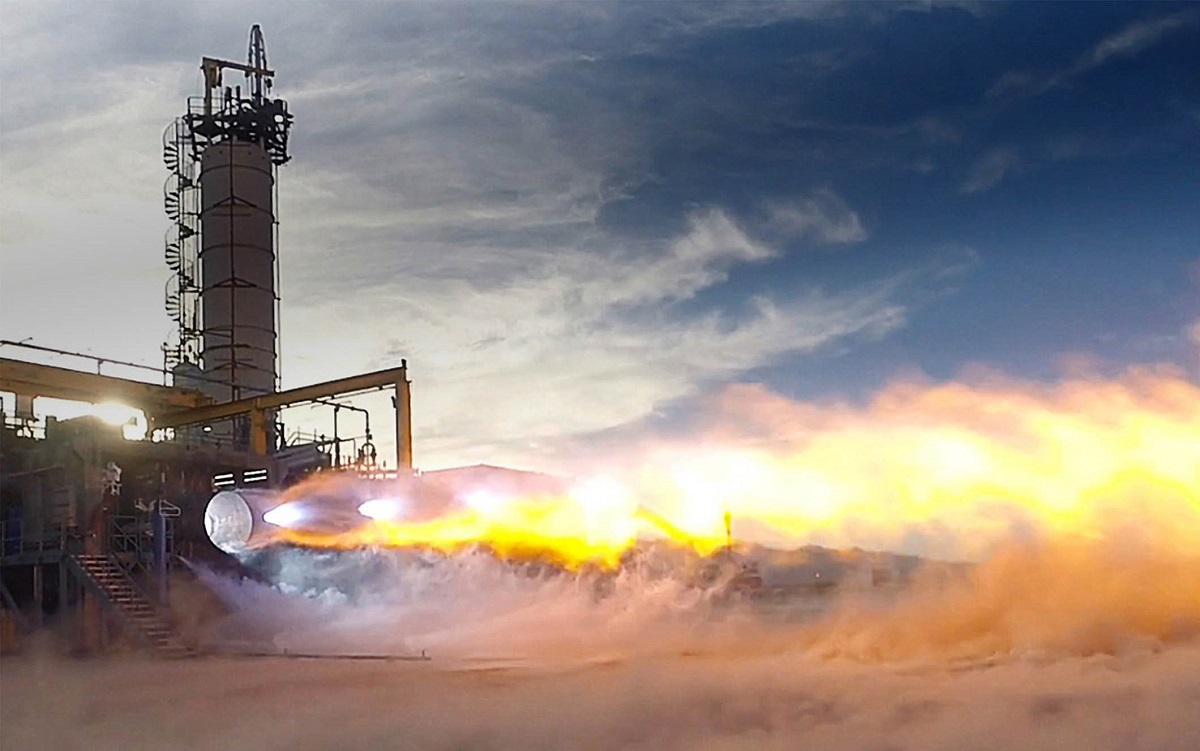 En av världens mest kraftfulla raketmotorer, BE-4, exploderade dramatiskt 10 sekunder efter teststarten