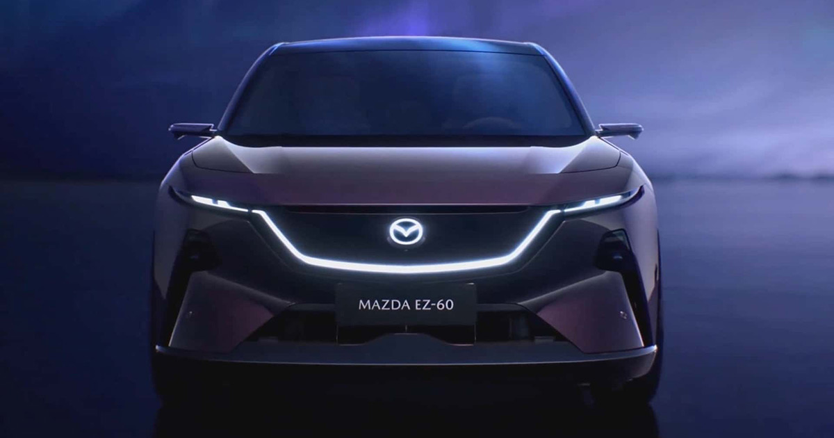Elektrisk bil med bensinmotor: tekniska specifikationer för Mazda EZ-60 crossover avslöjade