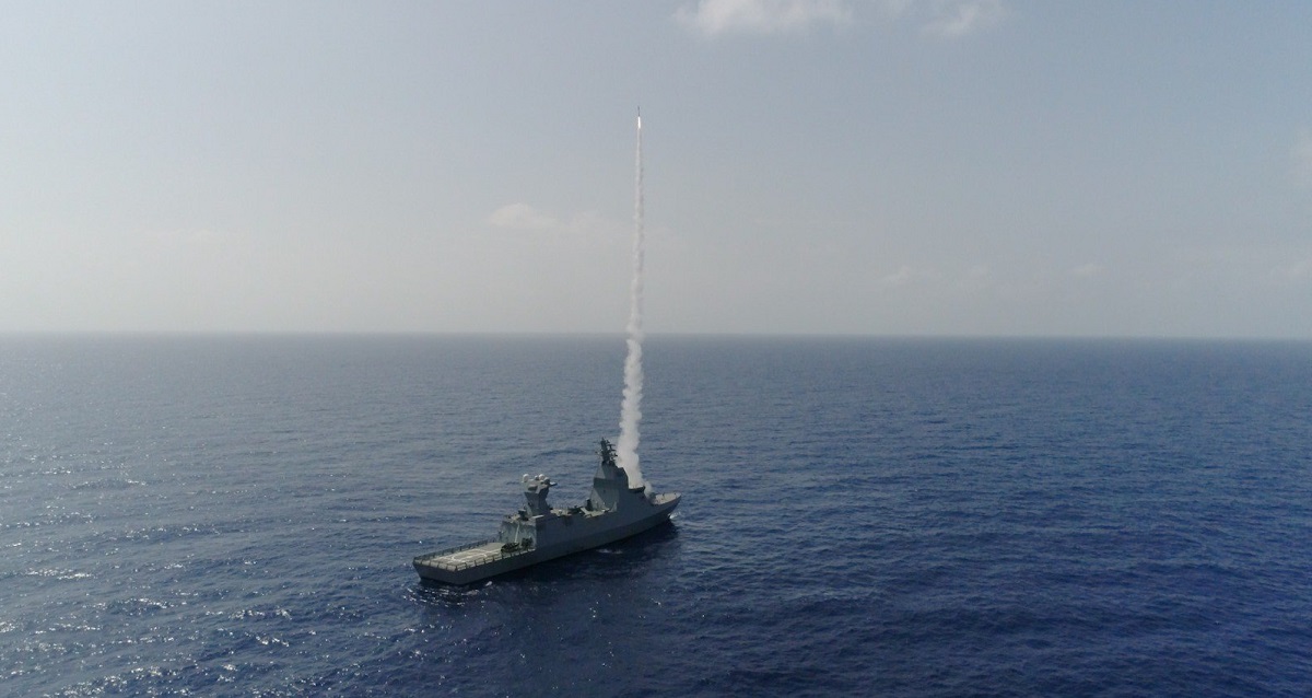 Israel visar provskjutning av det fartygsbaserade luftförsvarssystemet C-Dome för att fånga upp kryssningsrobotar och drönare