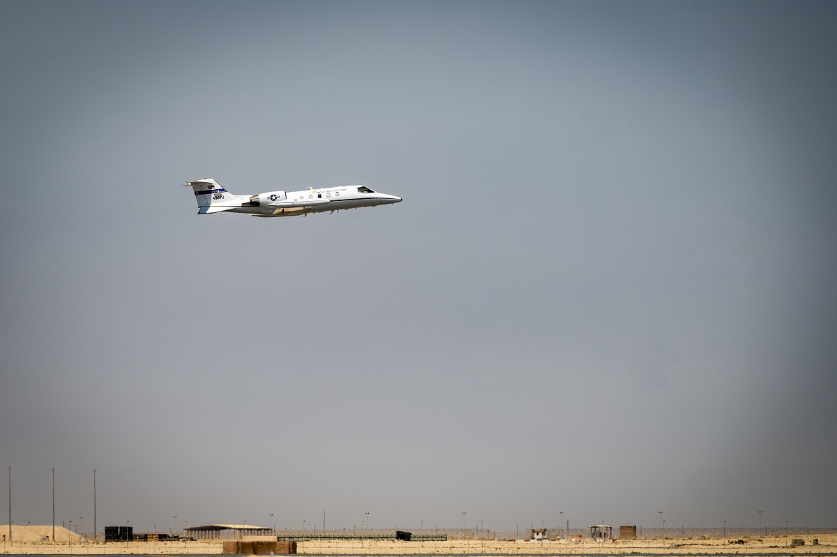Det amerikanska flygvapnets sista C-21A Learjet har lämnat Mellanöstern för gott efter 32 års flygning