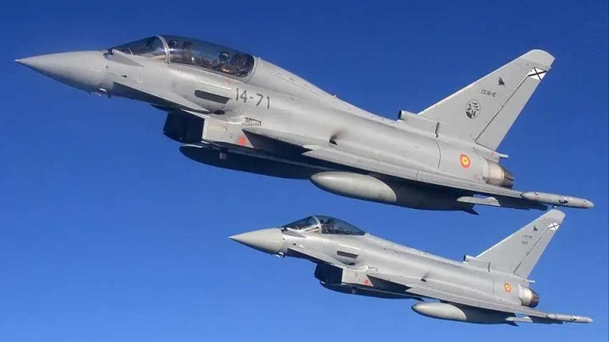 Spanien kommer att använda ett Airbus A400M-plan utanför landet för första gången som en del av ett Nato-uppdrag och har skickat åtta fjärde generationens Eurofighter Typhoon-stridsflygplan till Estland.