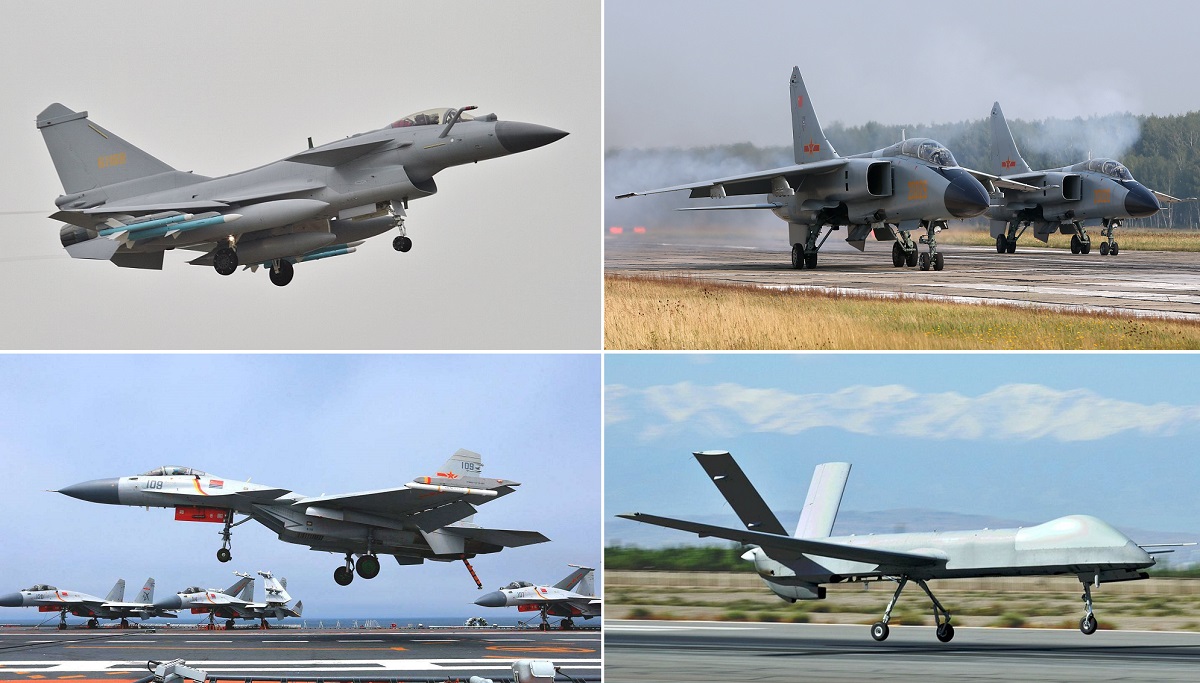 14 Su-30, J-10 och JH-7 stridsflygplan, H-6J kärnvapenbombplan, drönare - TB-001, BZK-005 och CH-4 - Kinesiska stridsflygplan har återigen omringat Taiwan