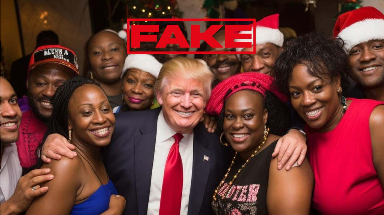 Trump-anhängare delar AI-genererade falska foton av svarta anhängare