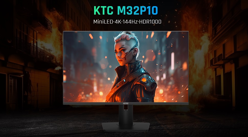 KTC M32P10 - 4K-skärm med Fat IPS-skärm, Mini LED-bakgrundsbelysning och 144Hz bildfrekvens för $1300