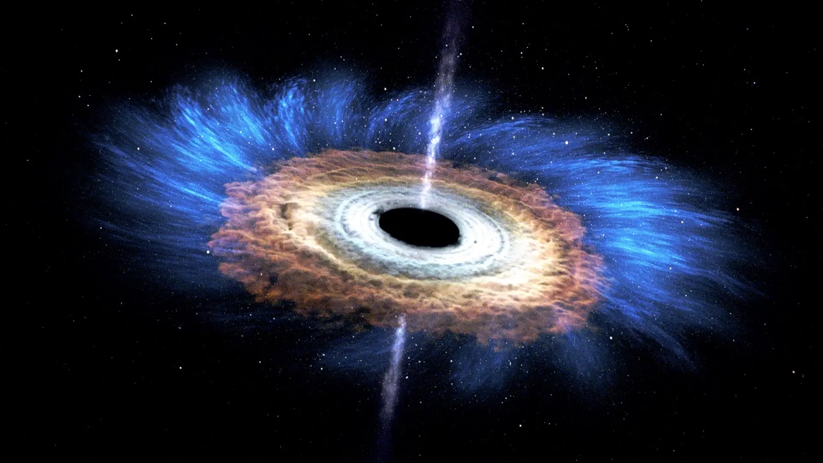 Ett supermassivt svart hål svalde en stjärna som var tre gånger så massiv som solen och kastade ut dess rester