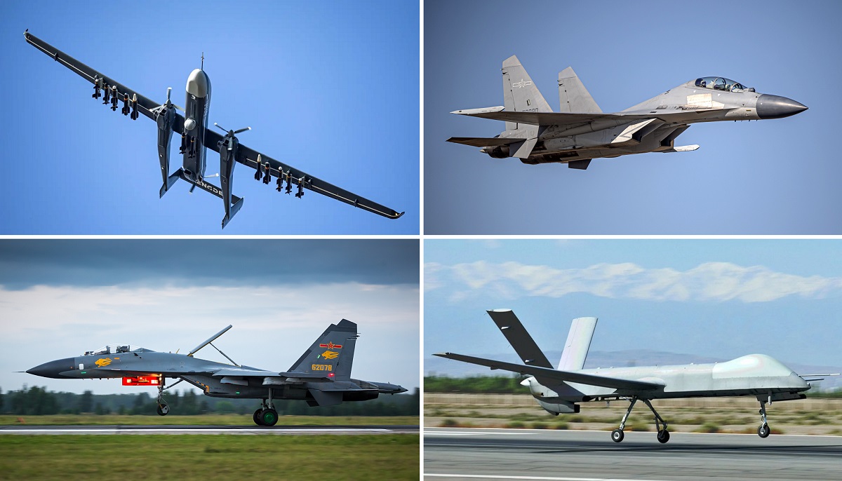 J-16 och J-11 stridsflygplan, Y-8 och CH-4 spanare, TB-001 attackdrönare - kinesiska flygplan och drönare har gått in i Taiwans luftförsvarsidentifieringszon
