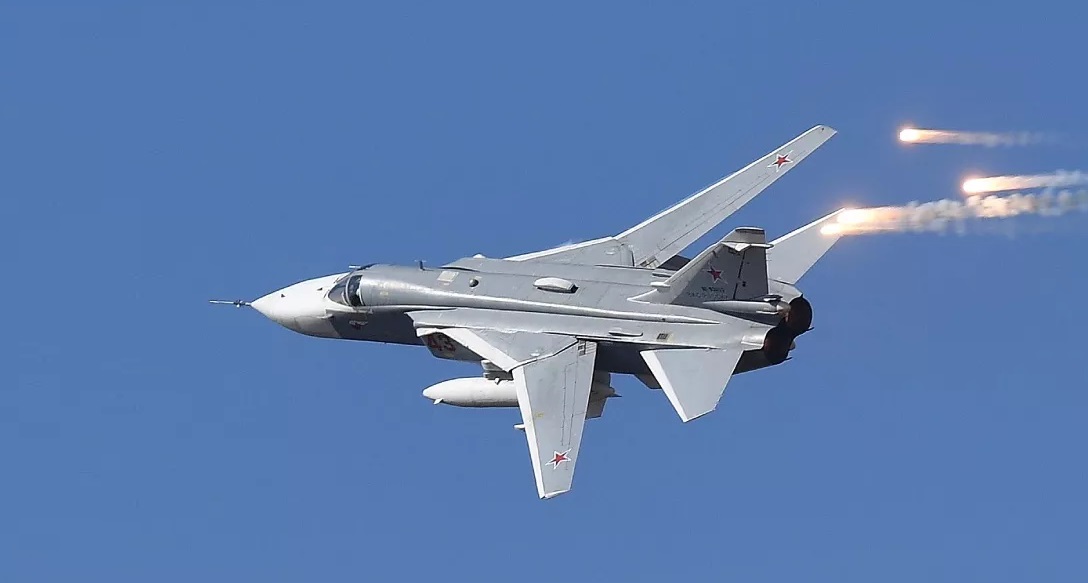 Su-24M frontline bombplan kraschade i Ryssland under en träningsflygning