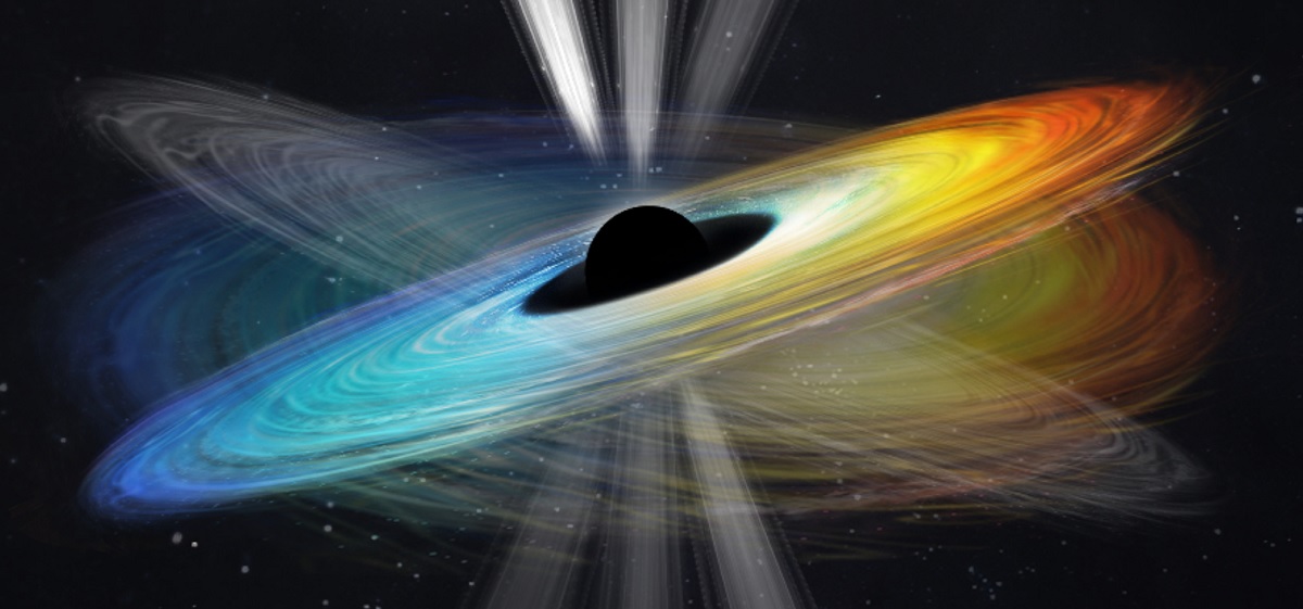 Forskare har under 22 års tid observerat att ett supermassivt svart hål med en massa på 6,5 miljarder solar i centrum av galaxen M87 roterar och förstör allt inom en radie av 5000 ljusår