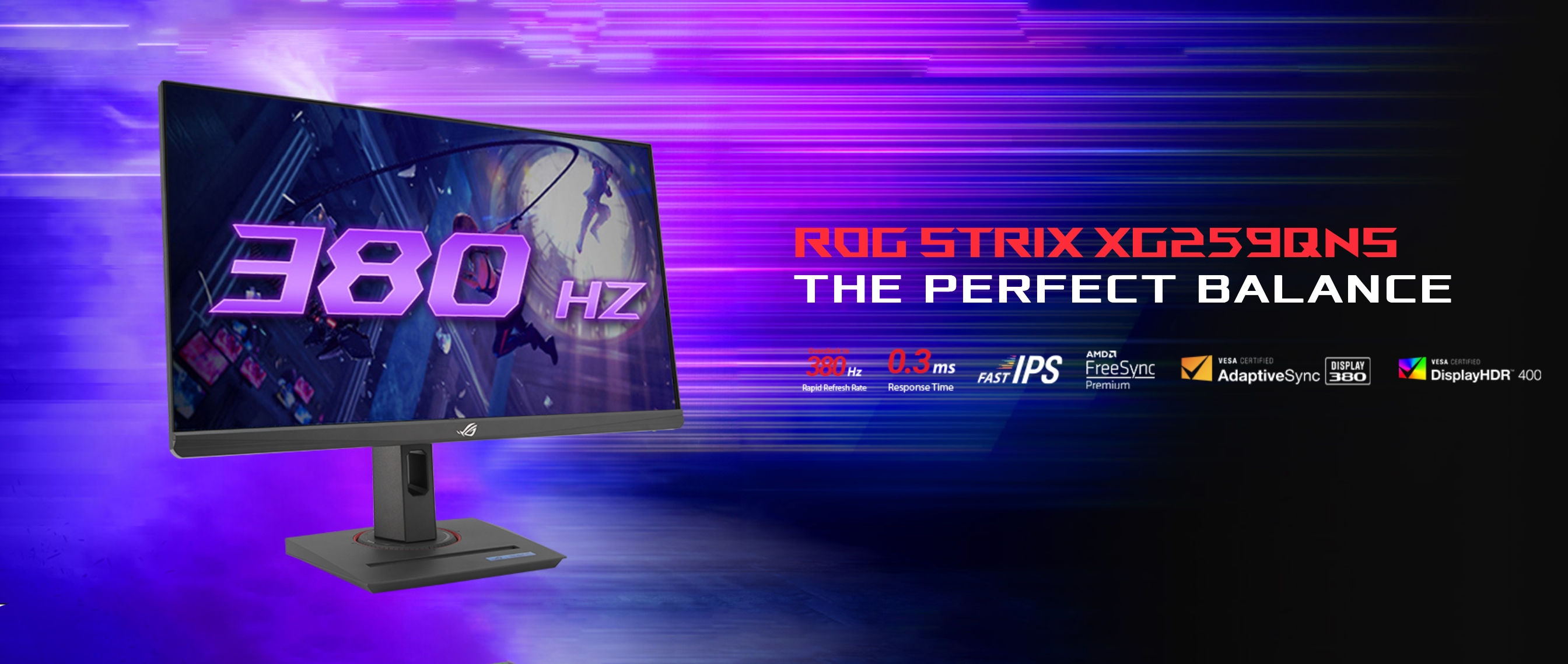 ASUS presenterar ROG Strix XG259QNS gamingmonitor med stöd för 380 Hz uppdateringsfrekvens