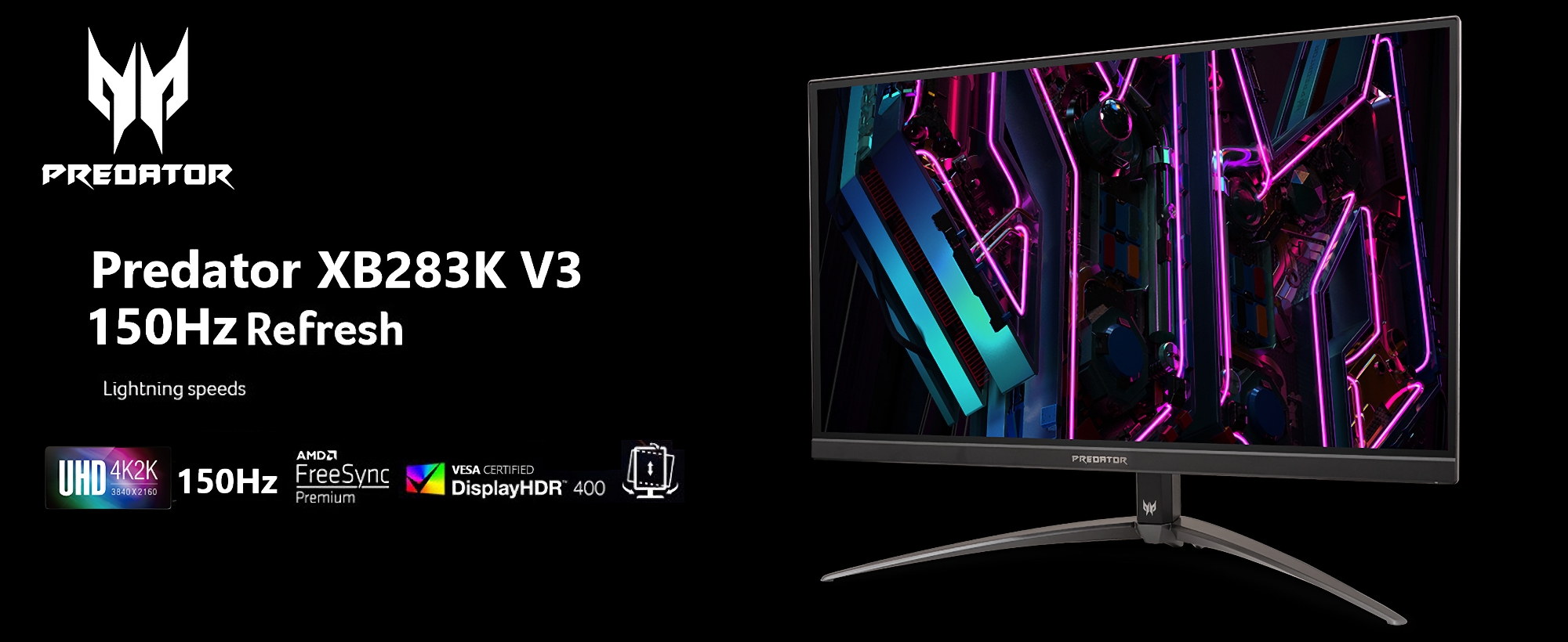 Acer Predator XB283K V3: 150 Hz 4K-spelskärm för 499 USD